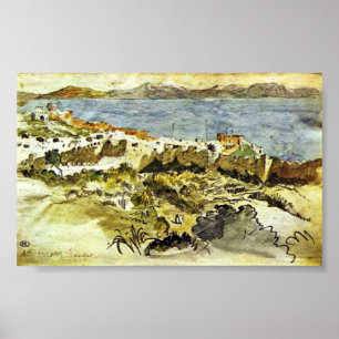 Eugene Delacroix - Tangier-bukten i Marocko Poster