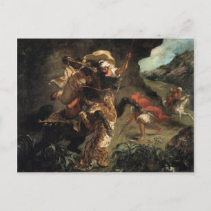 Eugene Delacroix- Tiger Hunt Vykort