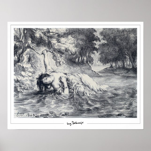 Eugène Delacroix Zedign Art Poster #245 (Framsidan)