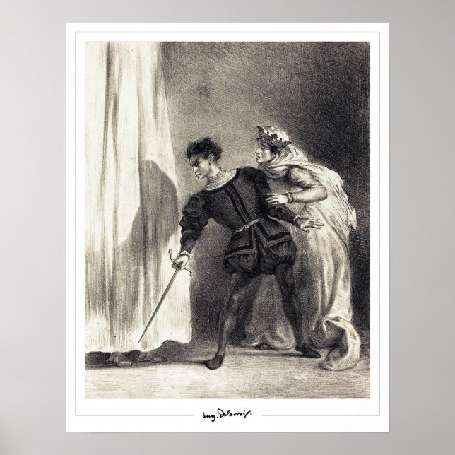 Eugène Delacroix Zedign Art Poster #342 (Framsidan)