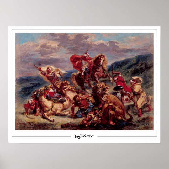 Eugène Delacroix Zedign Art Poster #97 (Framsidan)