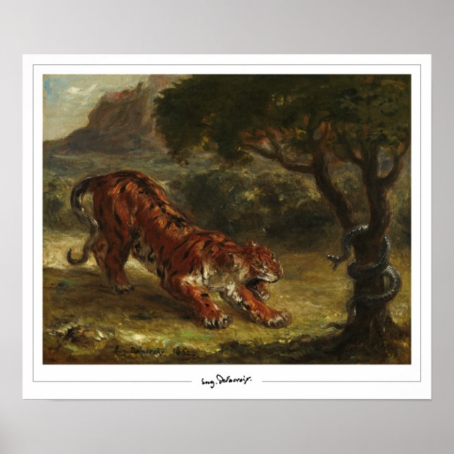 Eugène Delacroix Zedign Art Poster nr 16 (Framsidan)