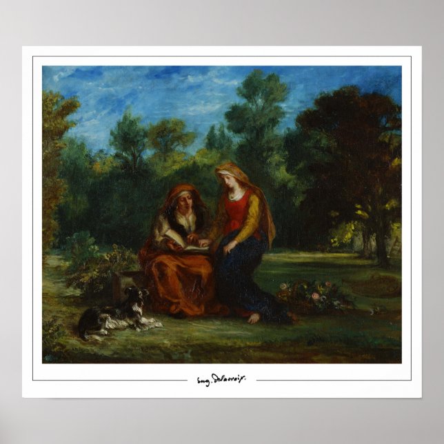 Eugène Delacroix Zedign Art Poster nr 627 (Framsidan)