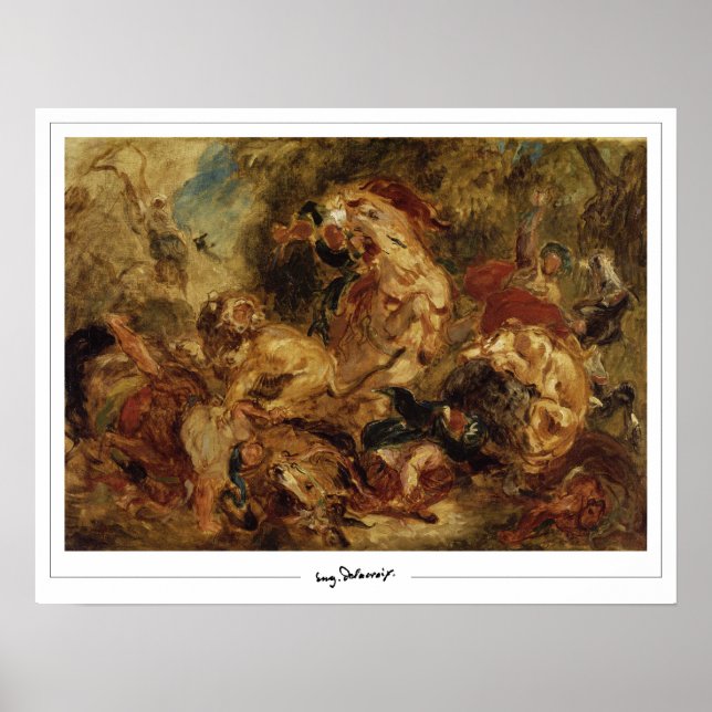 Eugène Delacroix Zedign konstaffisch #11 Poster (Framsidan)