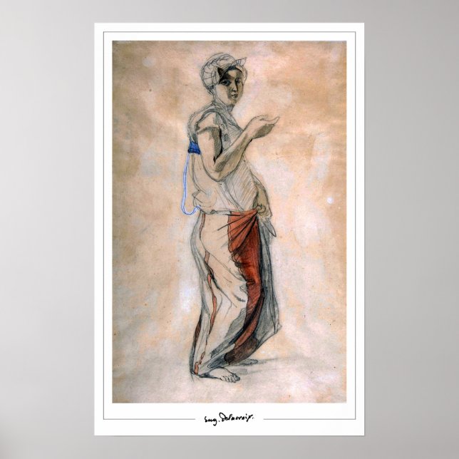 Eugène Delacroix Zedign konstaffisch #367 Poster (Framsidan)