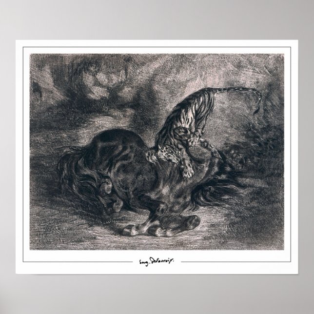 Eugène Delacroix Zedign konstaffisch #490 Poster (Framsidan)