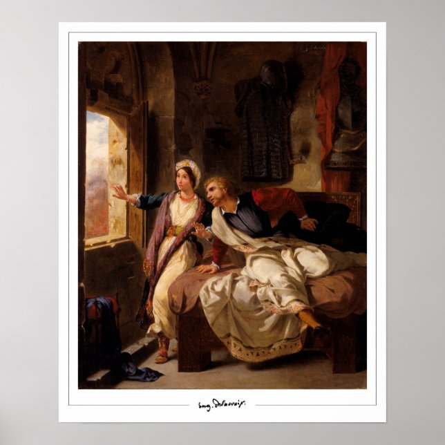 Eugène Delacroix Zedign konstaffisch #566 Poster (Framsidan)