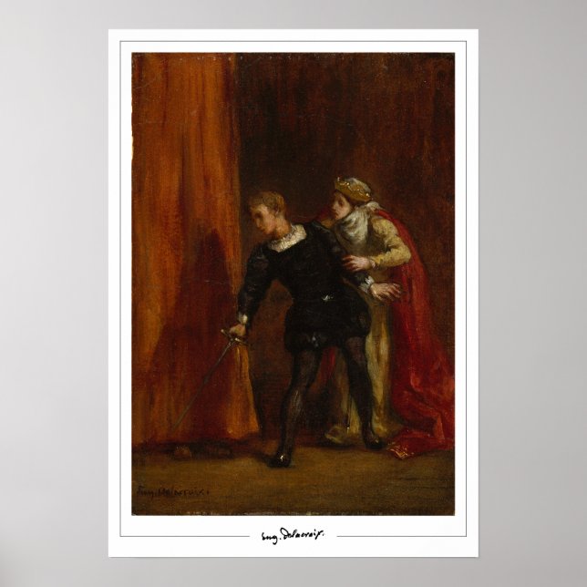 Eugène Delacroix Zedign konstaffisch #716 Poster (Framsidan)