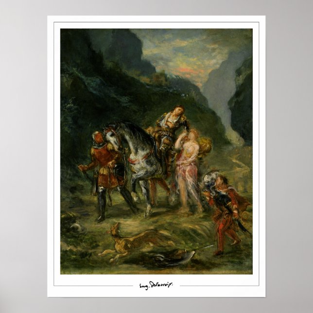 Eugène Delacroix Zedign konstaffisch #7 Poster (Framsidan)