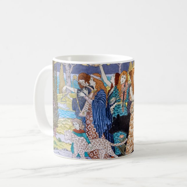Eugene Grasset - Harmoni Dekorativ Panel Kaffemugg (Framsida vänster)