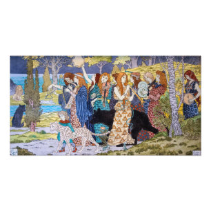 Eugene Grasset - Harmony Decorative Panel Fototryck