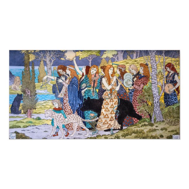 Eugene Grasset - Harmony Decorative Panel Fototryck (Framsidan)