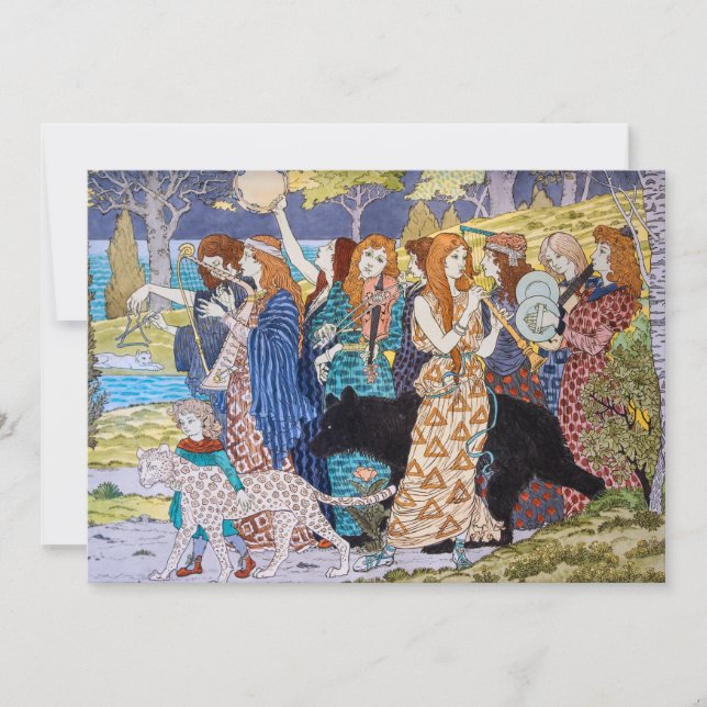 Eugene Grasset - Harmony Decorative Panel Inbjudningar (Framsida)