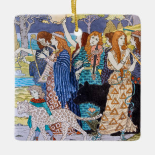 Eugene Grasset - Harmony Decorative Panel Julgransprydnad Keramik