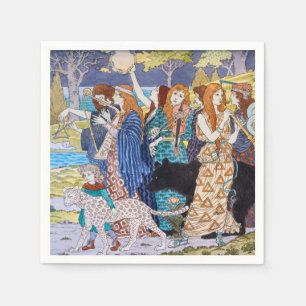 Eugene Grasset - Harmony Decorative Panel Pappersservett