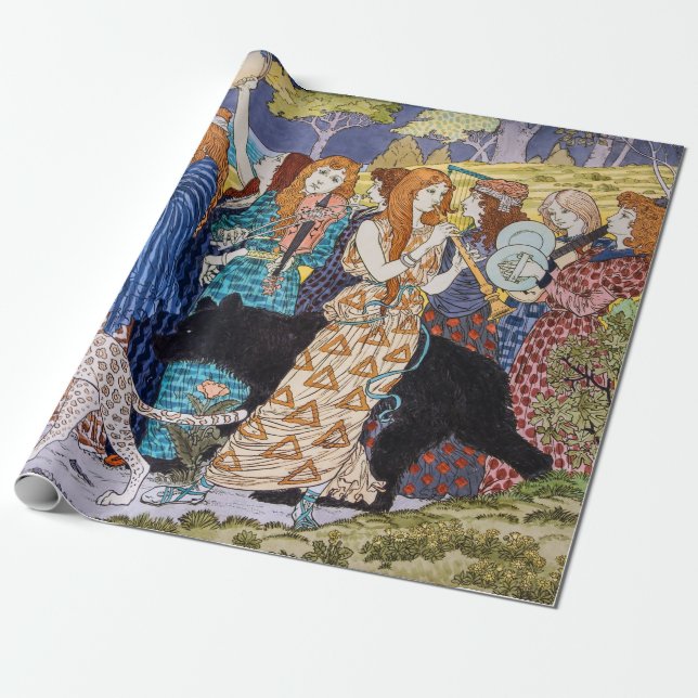 Eugene Grasset - Harmony Decorative Panel Presentpapper (Utrullad)