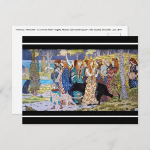 Eugene Grasset - Harmony Decorative Panel Vykort