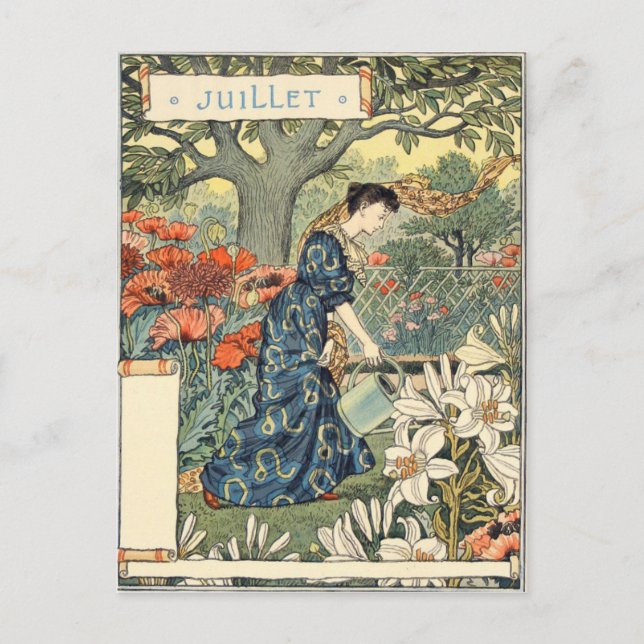 Eugène Grasset juillet Vykort (Framsida)