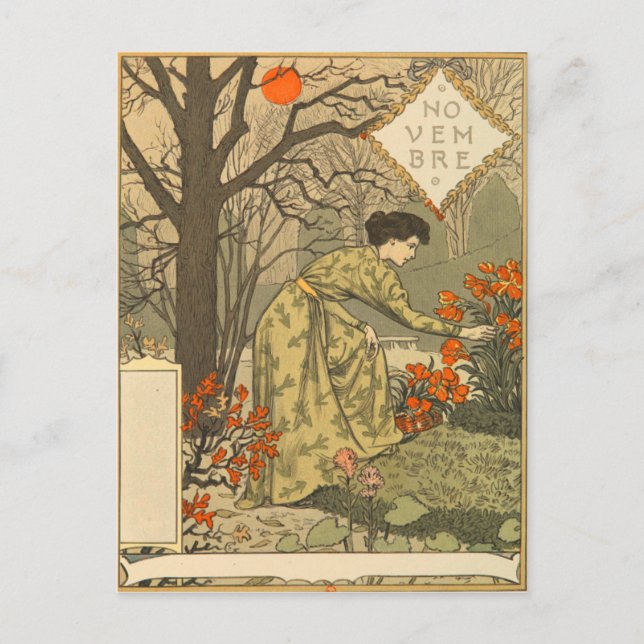 Eugène Grasset novembre Vykort (Framsida)