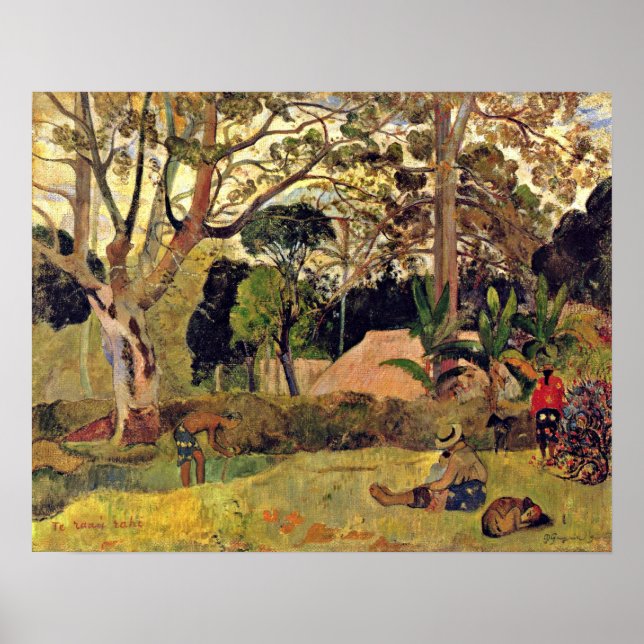 Eugene H Paul Gauguin - den stora träd Poster (Framsidan)
