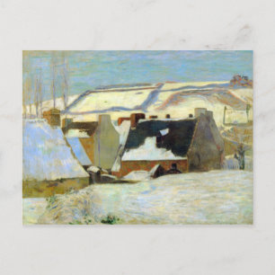 Eugène Henri Paul Gauguin - byn Breton i Snö Vykort