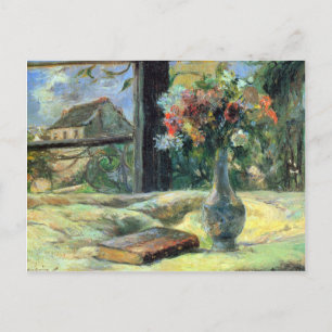 Eugène Henri Paul Gauguin - Flower Vas in Window Vykort