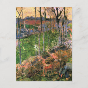 Eugène Henri Paul Gauguin - Small Breton Wooden Sh Vykort