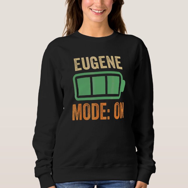 Eugene-läge på batteridesign t shirt (Framsida)