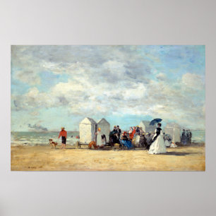 Eugène Louis Boudin strandplats Poster