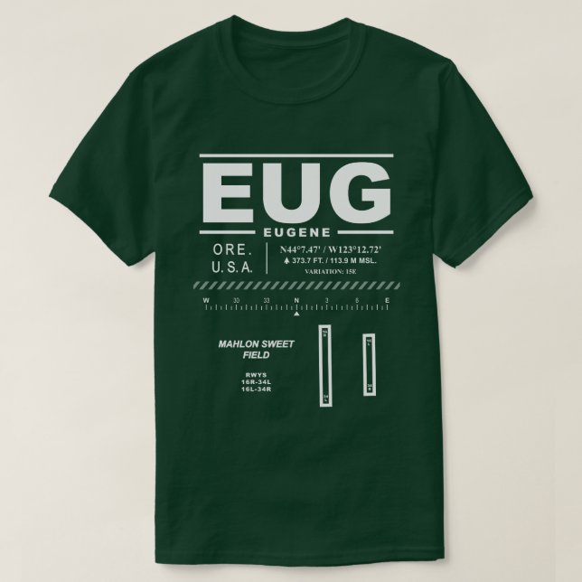 Eugene Mahlon Sweet Fält Airport EUG T-Shirt (Design framsida)