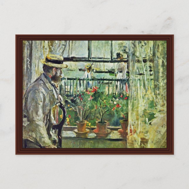 Eugène Manet på Isle of Wight Vykort (Framsida)