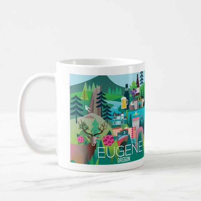 Eugene, Oregon 11oz eller 15oz Mugg (Vänster)