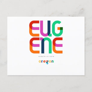 Eugene Oregon Mid Century, Pop Art. Vykort