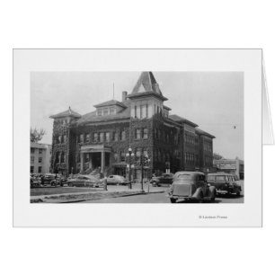 Eugene, Oregon Scene med stadshusfoto Hälsningskort