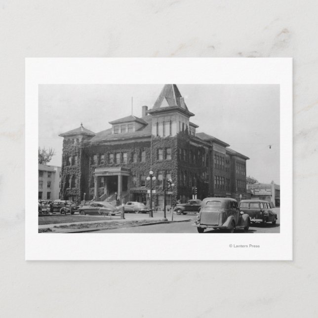 Eugene, Oregon Scene med stadshusfoto Vykort (Framsida)