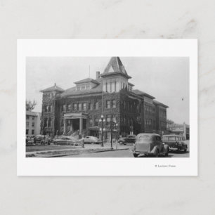 Eugene, Oregon Scene med stadshusfoto Vykort