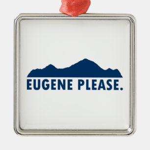 Eugene Oregon Snälla Julgransprydnad Metall
