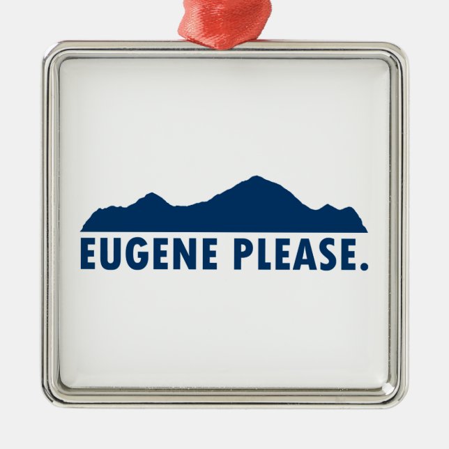Eugene Oregon Snälla Julgransprydnad Metall (Framsidan)