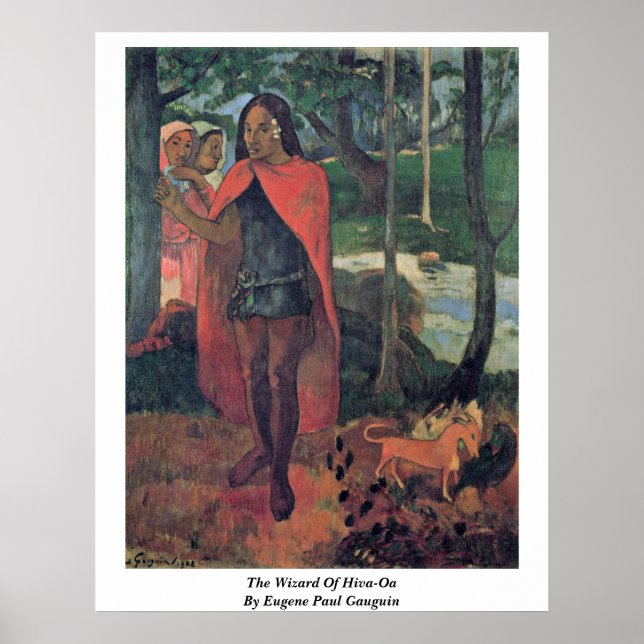 Eugene Paul Gauguins guide Hiva-Oa Poster (Framsidan)