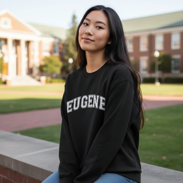 EUGENE Universitetstilsnittrad Sweater Amerika Col Lång Ärmad Tröja (Skapare uppladdad)