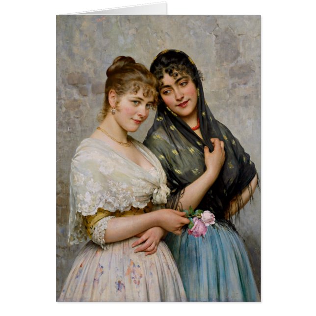 Eugene von Blaas Two Venetian Women CC0438 Hälsningskort (Framsidan)