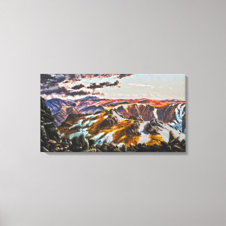 Eugene VON GUÉRard - Mount Townsend (modifierad) Canvastryck