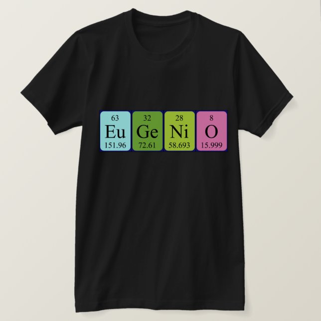Eugenio periodiskt bord namn-skjorta t shirt (Design framsida)