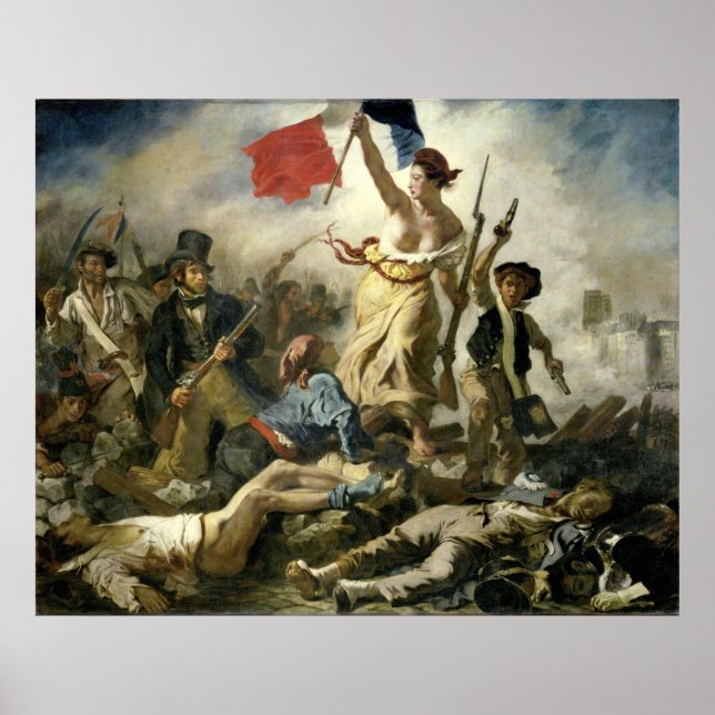 Eugne Delacroix Liberty som leder folket Poster (Framsidan)
