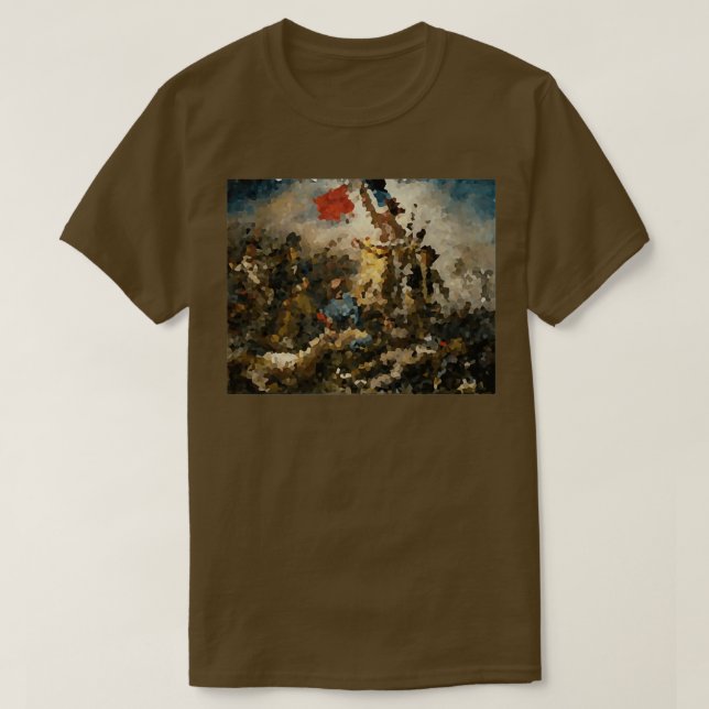 Eugne Delacroix Liberty som leder People Pixelat T Shirt (Design framsida)
