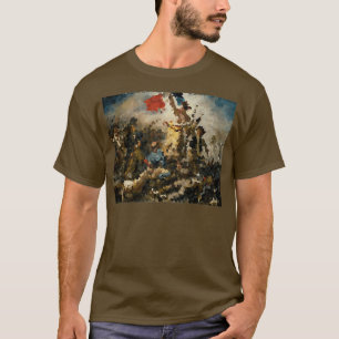 Eugne Delacroix Liberty som leder People Pixelat T Shirt
