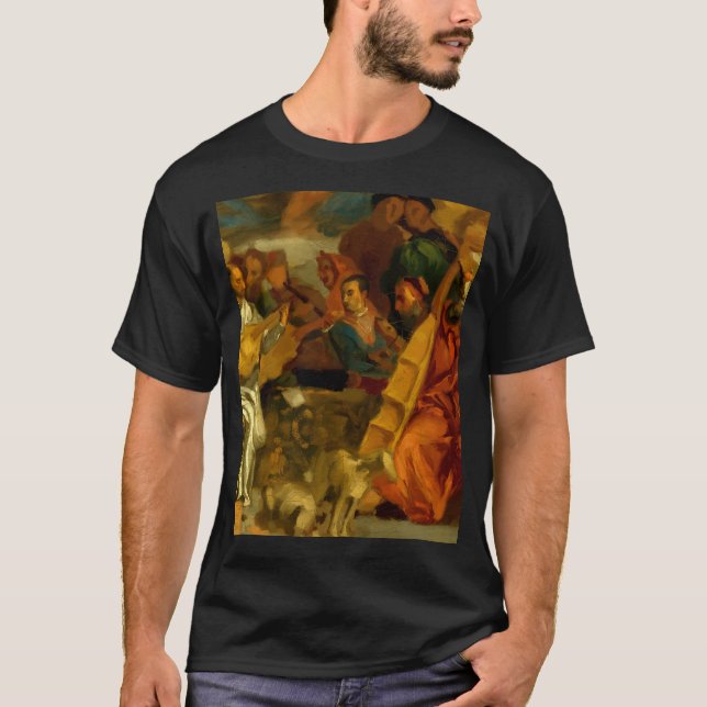 Eugne Delacroix Musician after Veronese a Detail T Shirt (Framsida)
