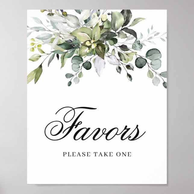 Eukalyptus Akvarell Förmånsskylt Poster (Framsidan)