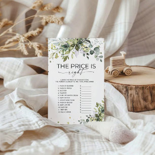 Eukalyptus Baby Shower The Price Is Right Lek