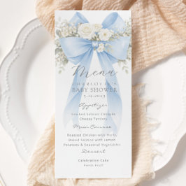 Eukalyptus Blå Slinga Elegant Bebis Shower Meny